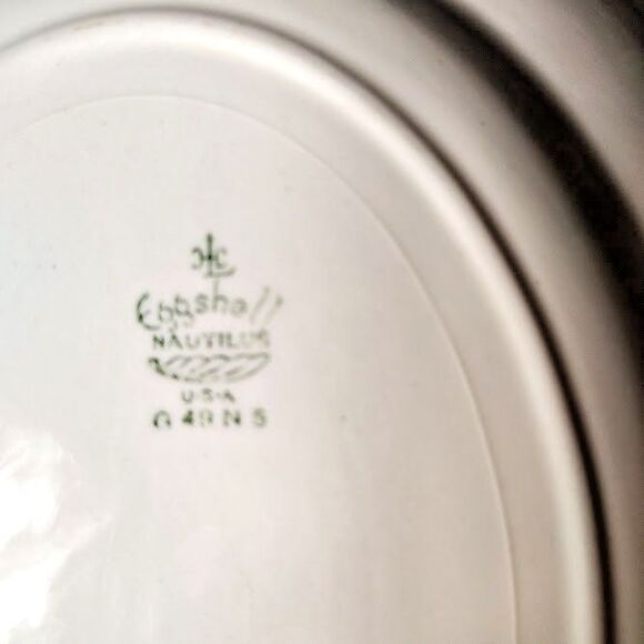 Vtg Homer Laughlin Eggshell Nautilus Pink Rose Platter 1949 11.9 X 9 Chip G49N5 - Picture 4 of 4